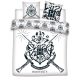 Harry Potter White doppelte, doppelte Bettdeckenbezug 240×220cm, 65x65 cm