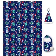   Disney Lilo und Stitch Holiday Weihnachtsflanell-Decken- und Mützenset
