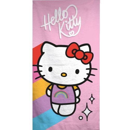 Hello Kitty Rainbow Badelaken, Strandtuch 70*140cm (Schnell trocknend)