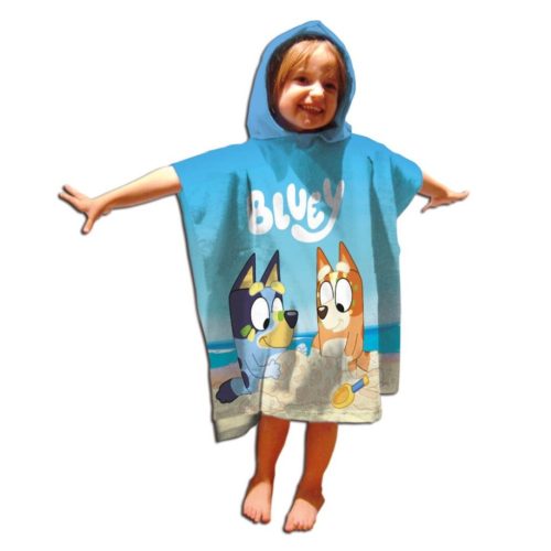 Bluey Sandcastle Strandtuch Poncho 55x110 cm (Schnelltrocknend)