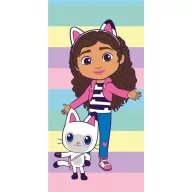   Gabby's Dollhouse Pastel Stripes Badetuch, Strandtuch 70x140cm