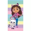 Gabby's Dollhouse Pastel Stripes Badetuch, Strandtuch 70x140cm