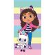 Gabby's Dollhouse Pastel Stripes Badetuch, Strandtuch 70x140cm