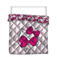   Hello Kitty Pink Bow gestepptes Überwurf, Bettdecke 240x220cm