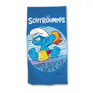   Die Schlümpfe Sea Sand Badetuch, Strandtuch 70x140cm (Schnelltrocknend)