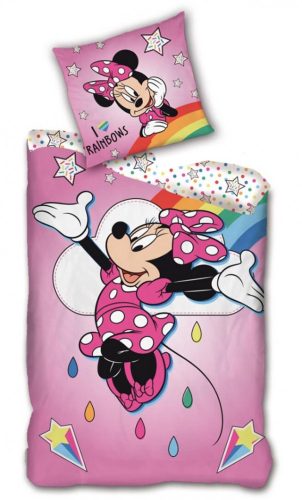 Disney Minnie  Rainbows Bettbezug 140×200cm, 63×63 cm Mikrofaser