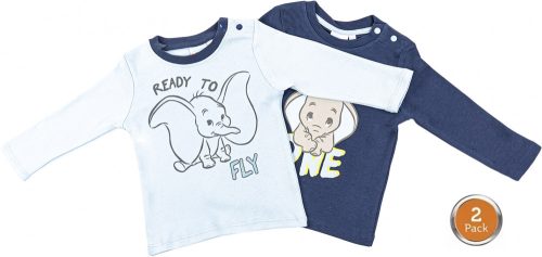 Disney Dumbo Baby T-Shirt, Oberteil 2er-Set 62-92 cm