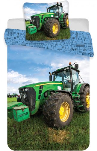 Traktor Green Kinder Kindergarten Bettwäschebezug 100×140cm, 40×45 cm