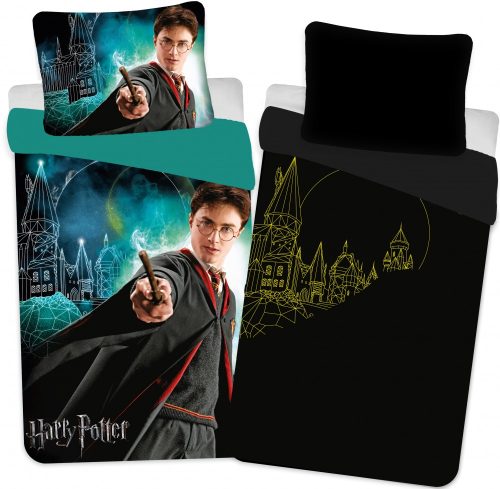 Harry Potter Wizard Im Dunkeln leuchtende Bettbezug 140×200cm, 70×90 cm