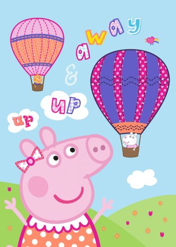 Peppa Wutz Hot Air Balloon Polardecke 100x140cm