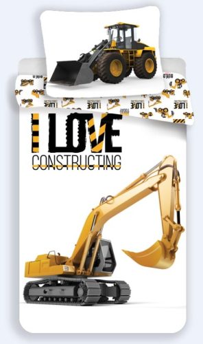 Baustelle Bettwäsche-Set Liebe 140×200cm, 70×90 cm