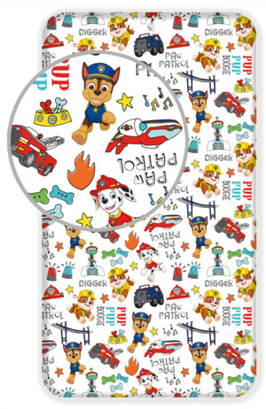 Paw Patrol Digger Spannbetttuch 90x200 cm