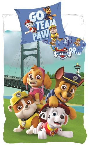 Paw Patrol Go Team Paw Kinderbettwäsche-Set 100×135cm, 40×60 cm