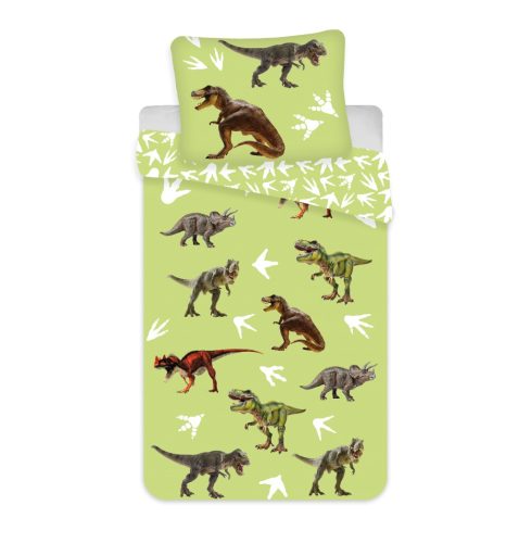 Dinosaurier Grünes Kinder-Bettwäsche-Set 100×135cm, 40×60 cm