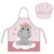 Nilpferd Rosa Nilpferd Kinder Schürze 2-teiliges Set