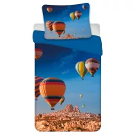   Fahrzeug Heißluftballon Bettwäsche-Set 135×200cm, 80×80 cm