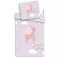 Einhorn Cloudy Pink Bettwäsche-Set 140×200cm, 70×90 cm