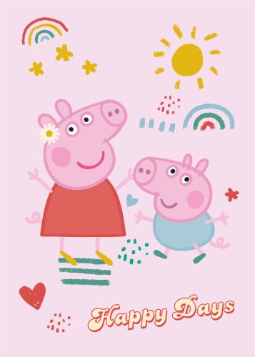 Peppa Wutz Happy Days Fleece-Decke 100x140cm