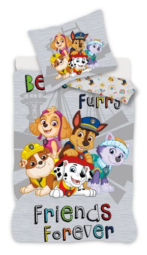 Paw Patrol Grey Bettwäsche-Set 140×200cm, 70×90 cm Mikrofaser