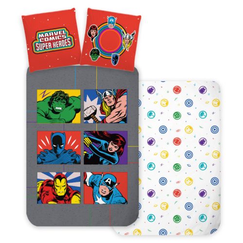 Avengers Symbols Kinderbettwäsche 100x135 cm, 40x60 cm