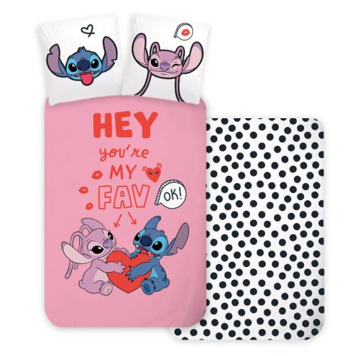 Disney Lilo und Stitch Hey Kinderbettwäsche 100×135 cm, 40×60 cm