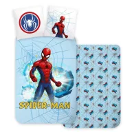   Spiderman Light Blue Kinderbettwäsche 100×135 cm, 40×60 cm