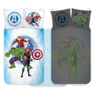   Avengers leuchtendes Kinderbettwäsche-Set für den Kindergarten 100x135cm, 40x60cm