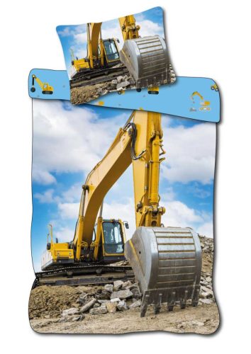 Baustelle Power Kinderbettwäsche Set, Kindergarten 100×135cm, 40×60 cm