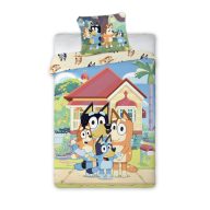   Bluey Family Home Kinder-Bettwäscheset für den Kindergarten 100x135cm, 40x60 cm