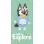Bluey Explore Badehandtuch, Strandtuch 70x140cm