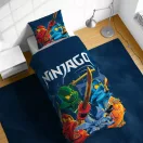 Lego Ninjago Elemental Wonders Kinderbettwäsche-Set für den Kindergarten 100×135 cm, 40×60 cm