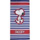 Snoopy Stripes Badetuch, Strandtuch 70x140cm