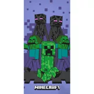 Minecraft Purple Badetuch, Strandtuch 70x140cm