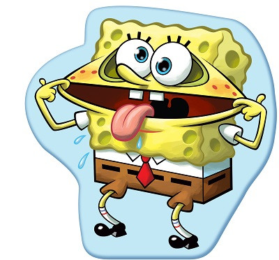 SpongeBob Schwammkopf Crazy Dekokissen 40x40 cm