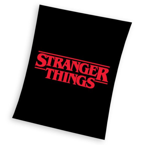 Stranger Things Black Korallenfleece Decke 130x170cm