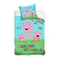 Peppa Wutz Funny Bettwäschebezug 140×200cm, 60x70 cm