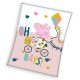 Peppa Wutz Happy days coral fleece Decke 130x170cm