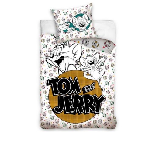 Tom und Jerry Weiße Bettwäsche 140×200cm, 70x90 cm