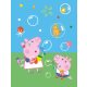 Peppa Wutz Bubbles coral fleece-Decke 130x170cm