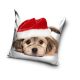 Hund Santa Hat Kissenbezug 40x40 cm Samt