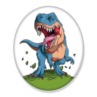 Dinosaurier Attack geformtes Dekokissen, 35 cm