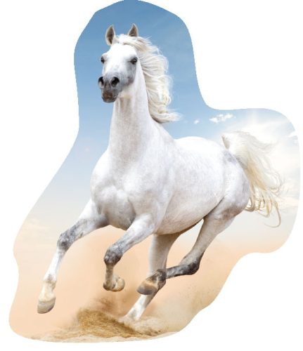 Pferd White Form-Kissen, dekoratives Kissen