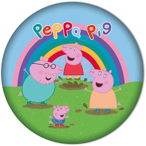 Peppa Wutz Rainbow Formkissen, Zierkissen 40 cm Velours