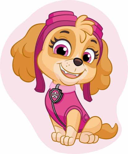 Paw Patrol Skye Formkissen, Zierkissen 40x32 cm Velour
