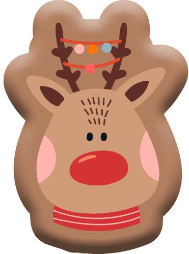 Weihnachten Brown Rentier Dekokissen 40x27 cm Velours