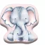 Elefant Pink Formkissen, Zierkissen 40x40 cm Velours