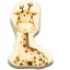 Giraffe Yellow Dekokissen 40x27 cm Samt