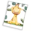 Giraffe Necky Koralle Fleece-Decke 110x140cm