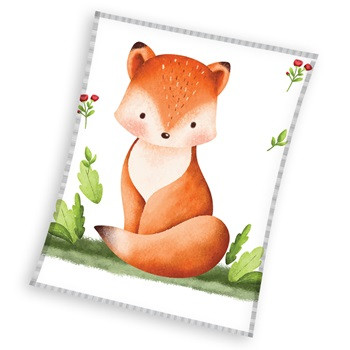 Fuchs Rusty Korallenfleece Polar Decke 110x140cm