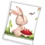 Hase Forest coral fleece Decke 110x140cm
